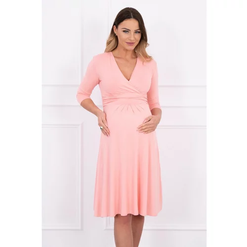 Kesi Dress with cut-off under the bust salmon