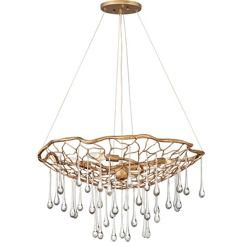 Quintiesse Laguna Viseča svetilka Lisa McDennon by Hinkley s 4 lučmi, polirano zlato, (22098330) Cene