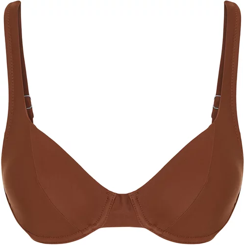 Trendyol Brown Balconette Bikini Top