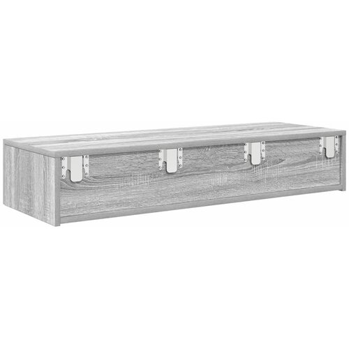  Zidna polica s ladicama siva sonoma 100x36x19 cm Slike