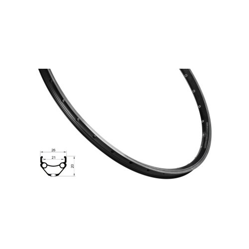Force felga prime 622x21, 32h, crna ( 702334 ) Slike
