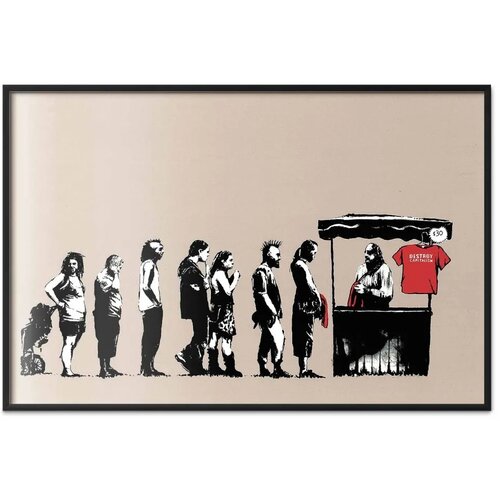  Plakat - Destroy Capitalism 42x29.7 Crni okvir Slike