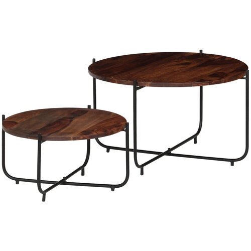 VidaXL Komplet klubskih mizic 2 kosa iz trdnega palisandra 60x35 cm, (20625610) Slike