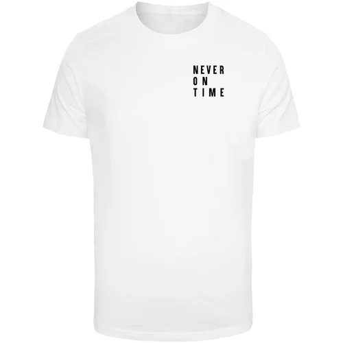 MT Ladies Men's T-shirt Never On Time - white