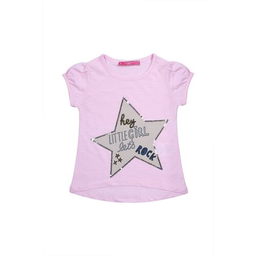 Fasardi T-shirt with a star, light pink Slike