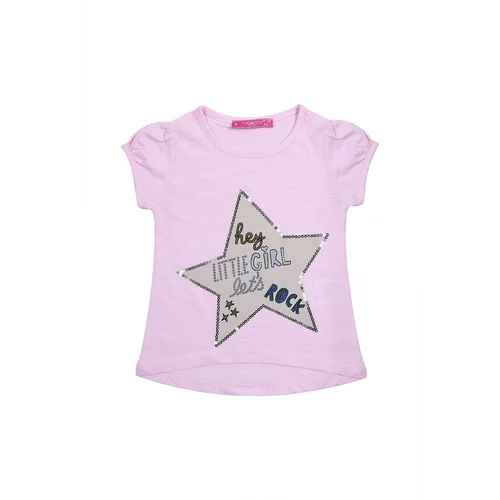 Fasardi T-shirt with a star, light pink