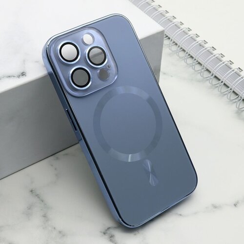 Maska elegant metal magsafe za iphone 15 pro max/ svetlo plava Slike