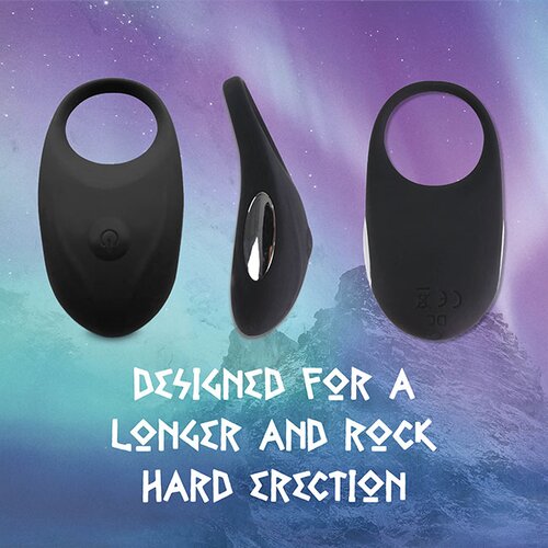 Feelztoys Vibracijski obroček za penis - Thor, črn Slike