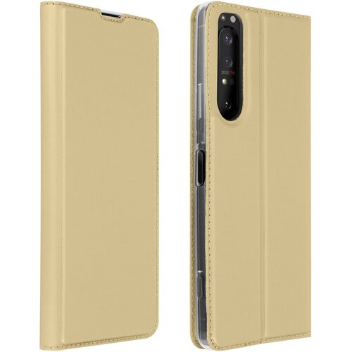 AVIZAR Ovitek s satenastim ucinkom za Sony Xperia 1 II z držalom za kartico in videoposnetkom - zlata, (20720468) Cene