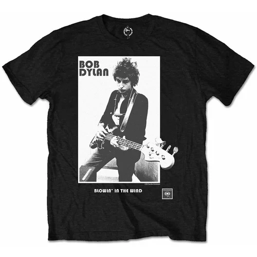 Bob Dylan majica Blowing in the Wind L Črna