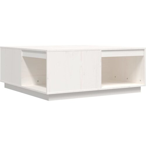 Maison Chic Klubska mizica - kavna mizica - Nizka mizica bela 100x101x40,5 trdna borovina, (21754616) Cene