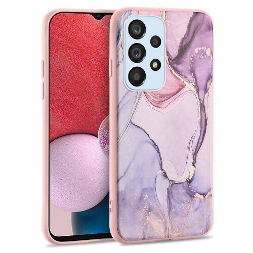 Onasi silikonski ovitek Marmor za Samsung Galaxy A23 - roza Slike