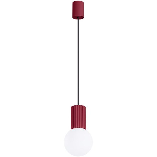 Nice Lamps Bordo rdeča viseča svetilka s steklenim senčilom &amp;oslash; 12 cm Orbital &amp;ndash; Slike