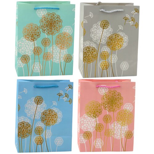GIFT Bag Dandelions Gold Elements 23 x 18 x 10.5 cm Slike