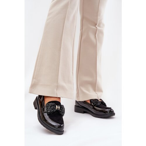 S. BARSKI Lacquered Women's Moccasins With Bow S.Barski Cene
