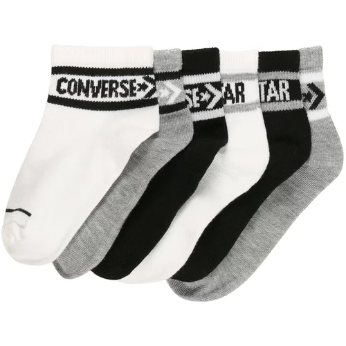Converse Čarape 'WORDMARK' siva melange / crna / bijela