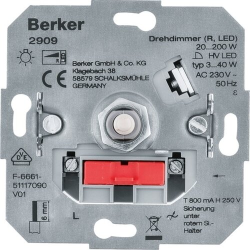 Berker jev vrtljivi zatemnjevalnik (R, LED) 2909, (20887853) Cene