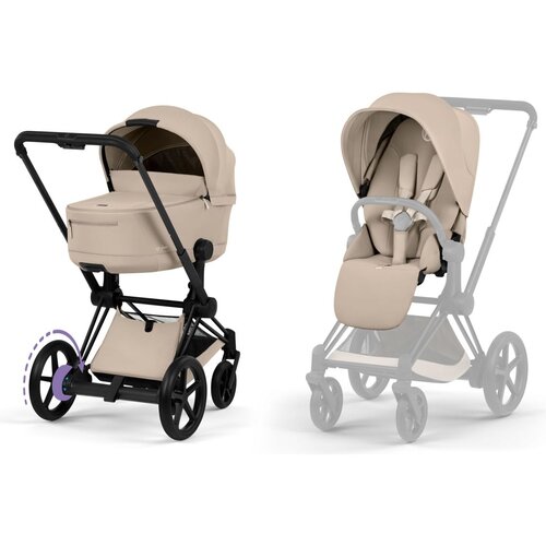 Cybex Voziček 2v1 ePriam komplet comfort Platinum cozy beige Slike
