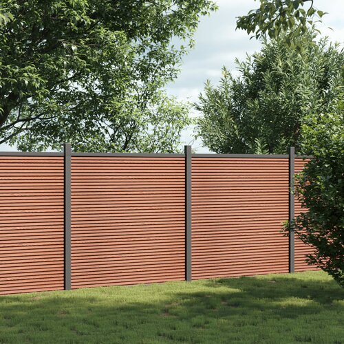 vidaXL ograjni panel rjav 353x186 wpc Cene