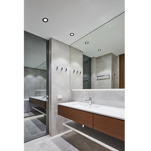 Eglo Fueva 5 ugradbena led, 2,7w, 300lm, prečnik 86, ip44, crna/bela/plastika Slike