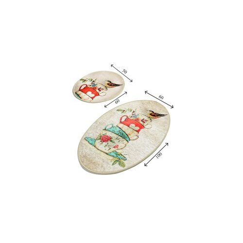  Fincan djt multicolor bathmat set (2 pieces) Cene