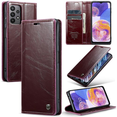 INORCO Ovitek za telefon Crossbody za Samsung Galaxy A52 4G/5G/A52s 5G, PU usnje + TPU držalo za kartico z zadrgo, pokrov s stojalom, (22036089) Slike