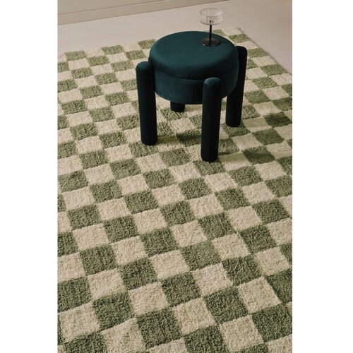 Jotex Zelena/kremno bela bombažna preproga 170x240 cm Mela &amp;ndash; Slike