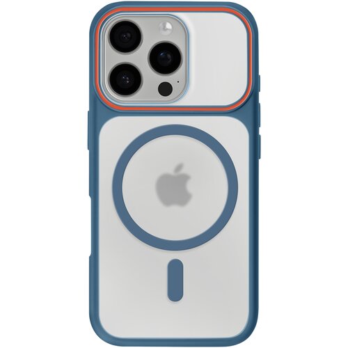 AVIZAR Ovitek MagSafe za iPhone 16 Pro Max, zadnja stran z dimnim efektom z ojačanim silikonskim okvirjem, Modra, (5000189969) Cene