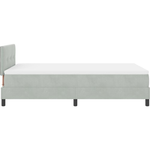 VidaXL Krevet s box springom s madracem &amp;amp; LED svjetlom svjetlosiva 120x190 cm bar&amp;scaron;un Slike