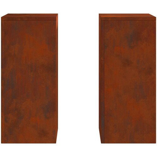  Stalak za biljke 2 pcs Rđa 24 x 24 x 55 cm Slike