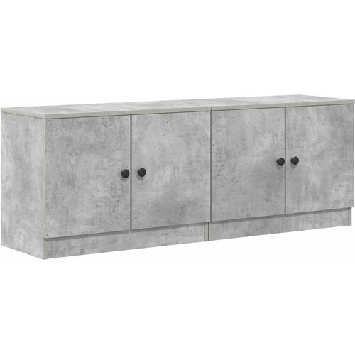 vidaXL Posteljna omarica z vrati 2 pcs Betonsko siva 66 x 35 x 48 cm, (5000247433) Cene