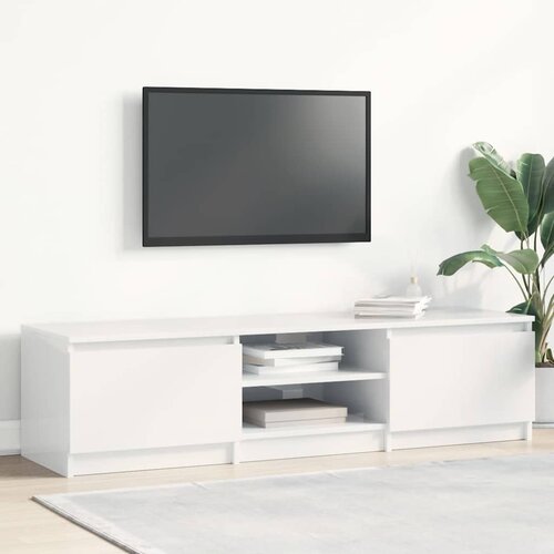 TV ormarić visoki sjaj bijeli 140x40x35,5 cm konstruirano drvo Cene
