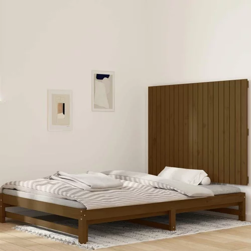  Uzglavlje za krevet boja meda 127 5x3x90 cm masivna borovina