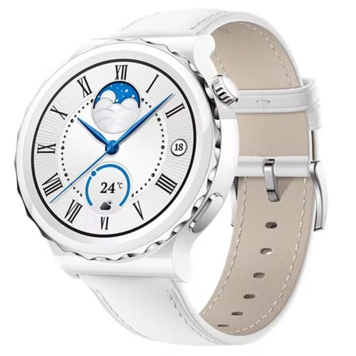 Huawei Watch GT 3 Pro 43mm White - leather strap