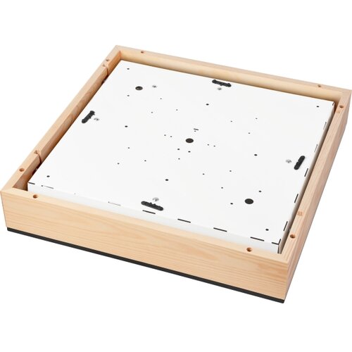  plafonsko svetlo natural square 4xE27/15W/230V 48x48 cm borovina/crna Slike