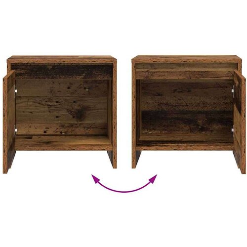  Noćni ormar Staro drvo 45 x 34 x 44 5 cm Konstruirano drvo Slike