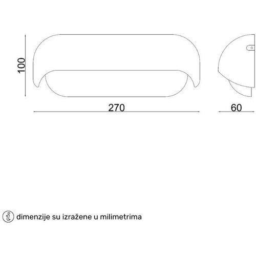  LED SVETILJKA PL-2283 ZIDNA 12W 3000K IP54 SIVA Slike