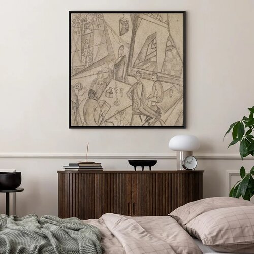  Slika - Frida Kahlo &amp;ndash; Frida and Her Contemporaries 80x80 U crnom drvenom okviru Slike
