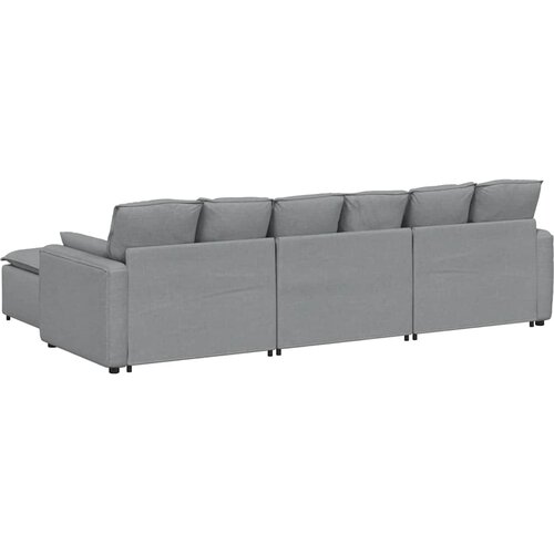  Modularna sofa s tabureom i jastucima svijetlo siva Slike