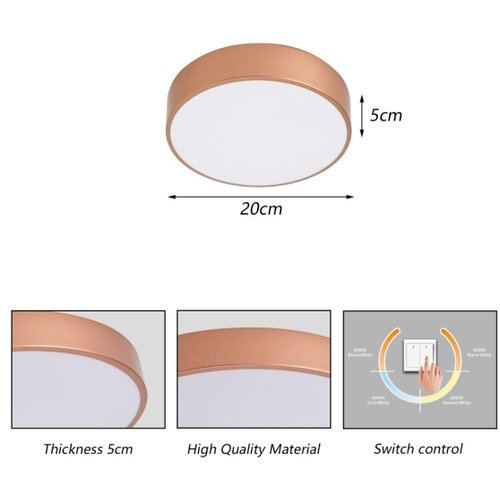 Brilagi LED plafonsko svetlo POOL LED/24W/230V 3000/4000/6000K prečnik 20 cm, boja bronze Slike