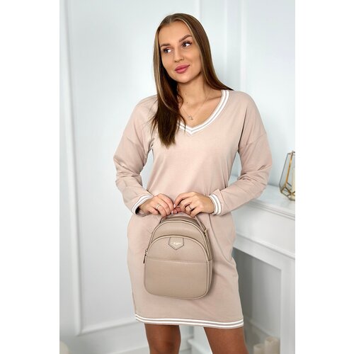 Kesi Dress with pockets and beige V-neckline Cijene