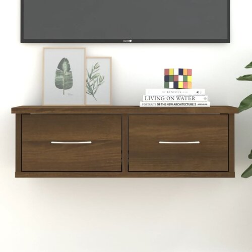 Furnova Stenska TV omarica rjavi hrast 60x26x18,5 cm konstruiran les, (21948824) Cene