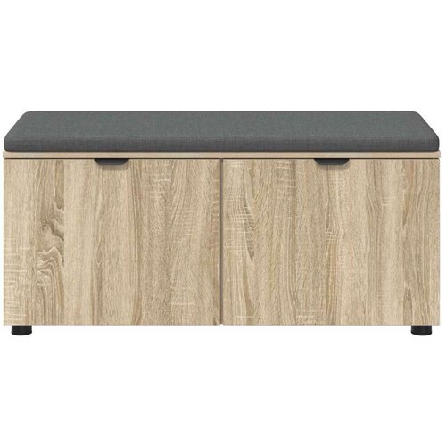  Klupa za hodnik s jastukom Sonoma hrast 100 x 38 x 46 cm Slike
