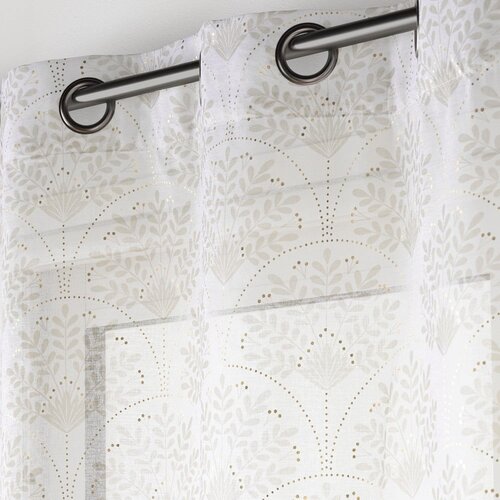 Douceur d intérieur Bijela/bež prozirna zavjesa 140x280 cm Majestia – Cijene