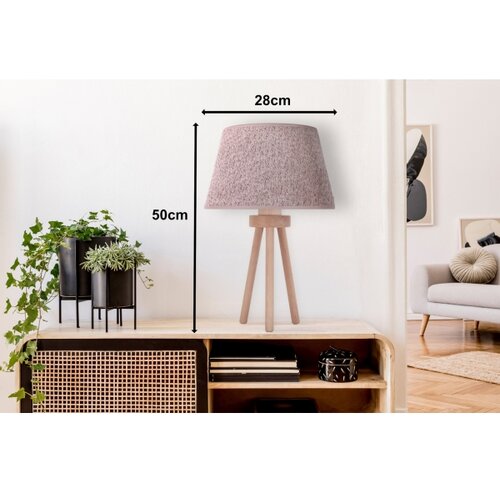  Duolla - Stolna lampa BOUCLE 1xE27/15W/230V prečnik 28 cm braon/drvo Slike