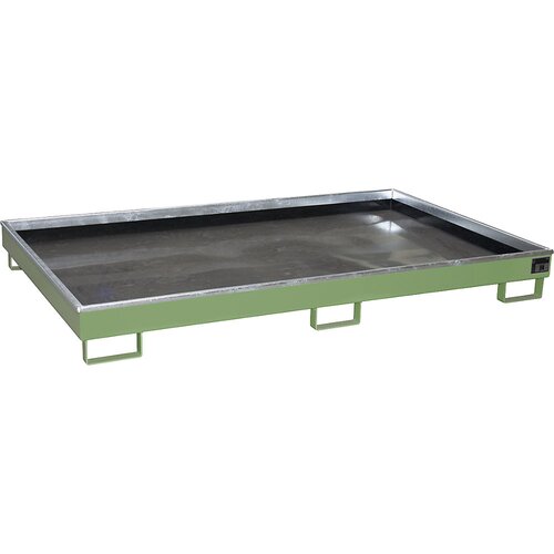 eurokraft pro Regalna talna kadica z vstavkom iz PE, prestrezna prostornina 240 l, DxŠxV 2165 x 1315 x 230 mm, zelene barve Cene