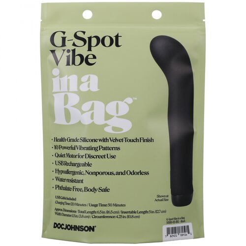 Doc Johnson in a Bag G-Spot Vibrator Black Slike