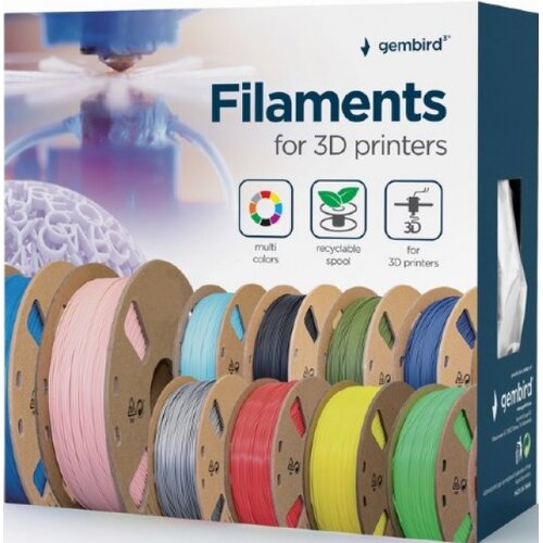 Gembird 3DP-ASA1.75-01-BK asa filament, 1.75 mm, 1kg black Slike