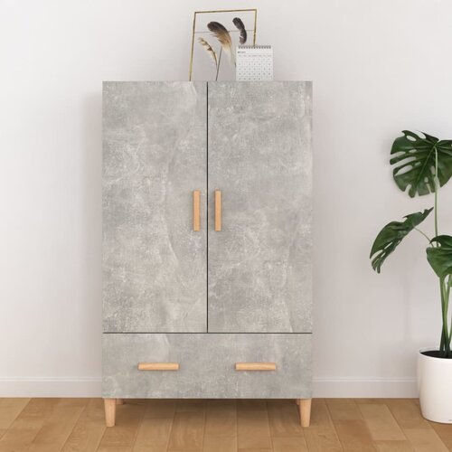  Visoka komoda siva boja betona 70x31x115 cm konstruirano drvo Slike