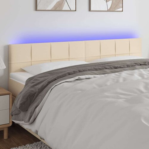  Uzglavlje krem 160x5x78/88 cm od tkanine Slike